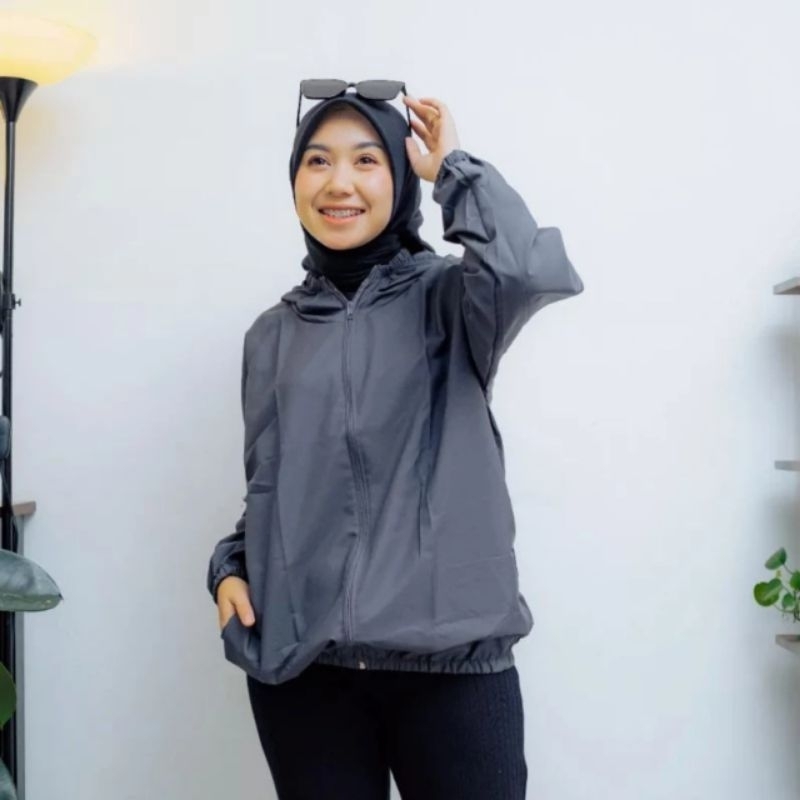 Jaket Olahraga Sauna Suit Pembakar Lemak Anti UV dan Tahan Air
