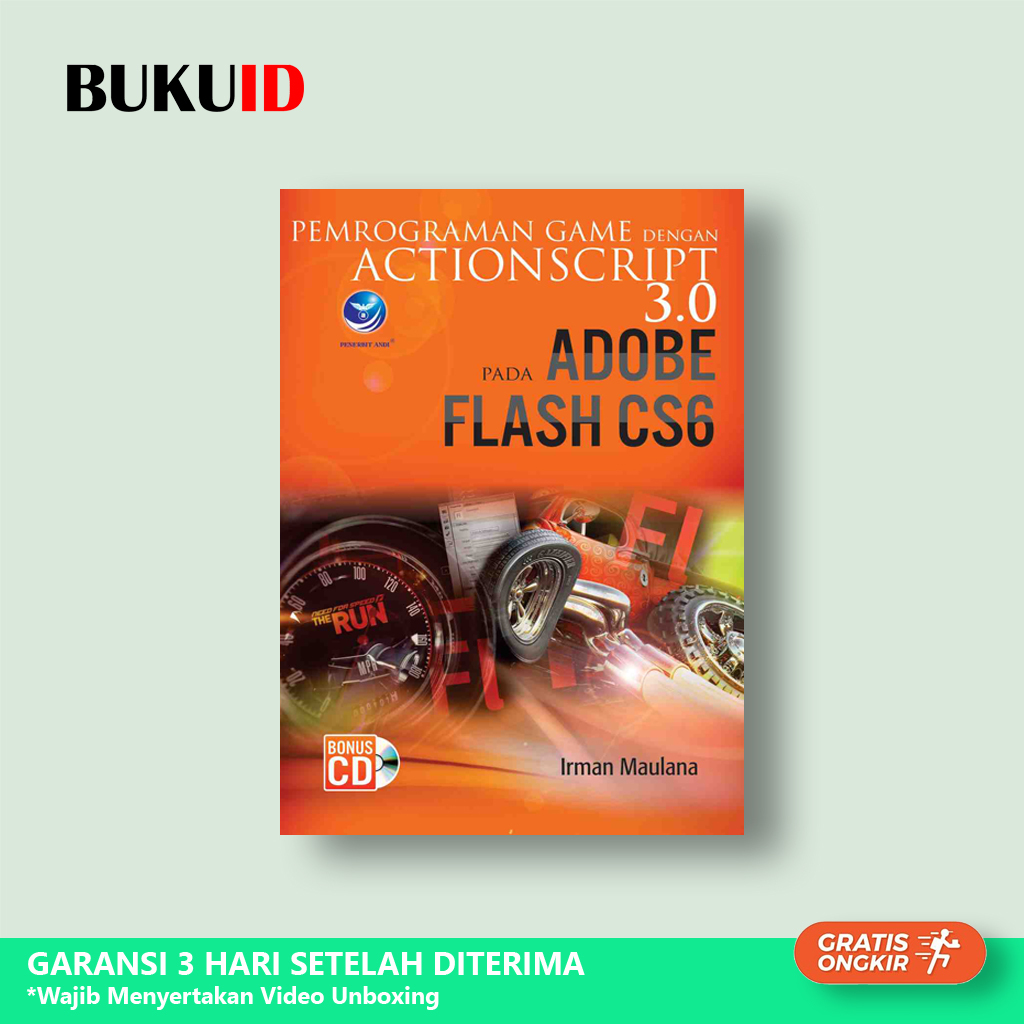 Buku Pemrograman Game dengan Actionscript 3.0 pada Adobe Flash CS6 + cd - Original