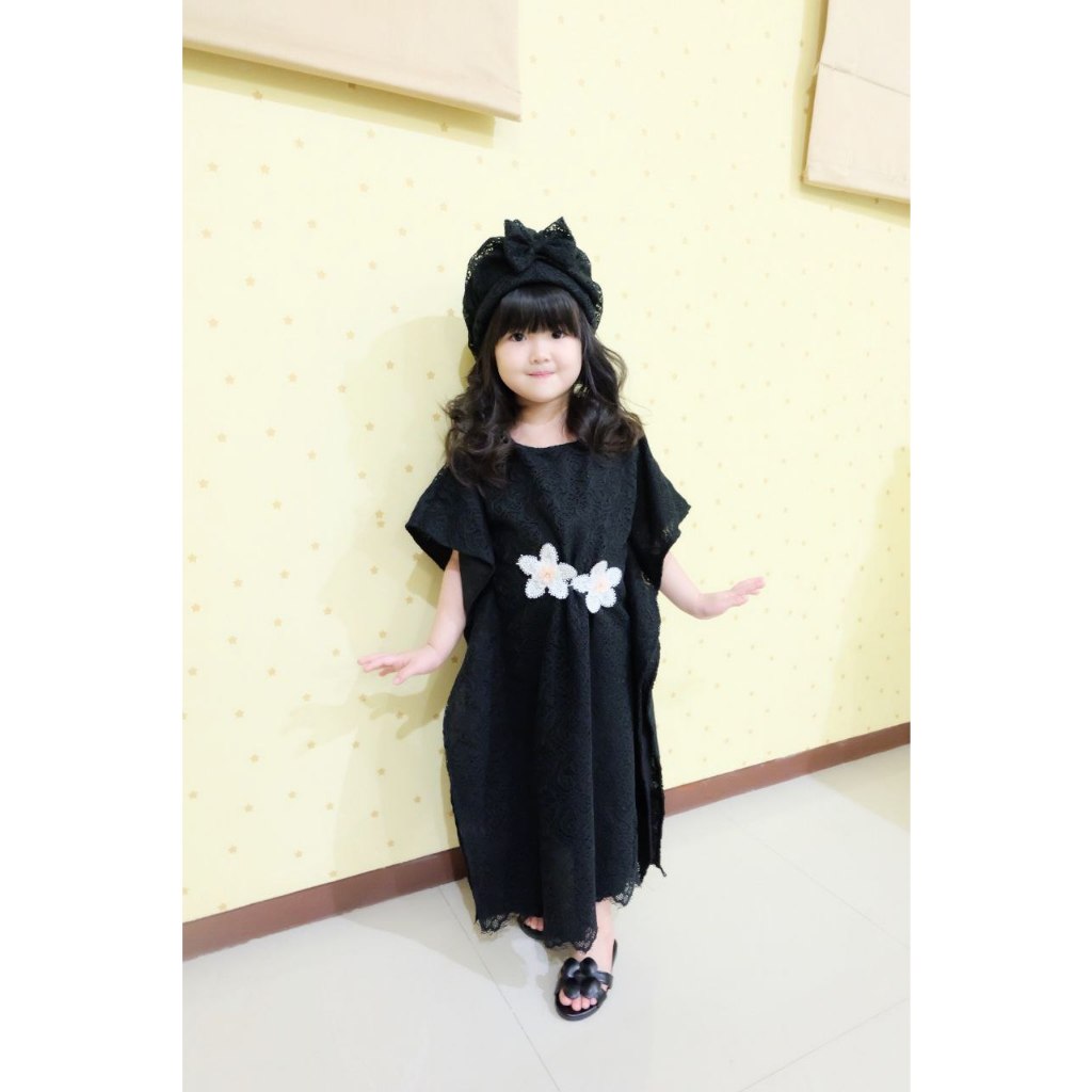 BAJU KAFTAN ANAK / BAJU MUSLIM ANAK PEREMPUAN / BAJU ANAK-ANAK/ GAMIS BROKAT