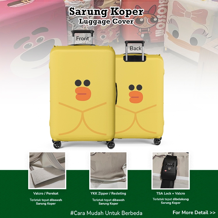 LINE Sally 001 - Sarung Koper / Cover Pelindung Koper /Luggage Cover