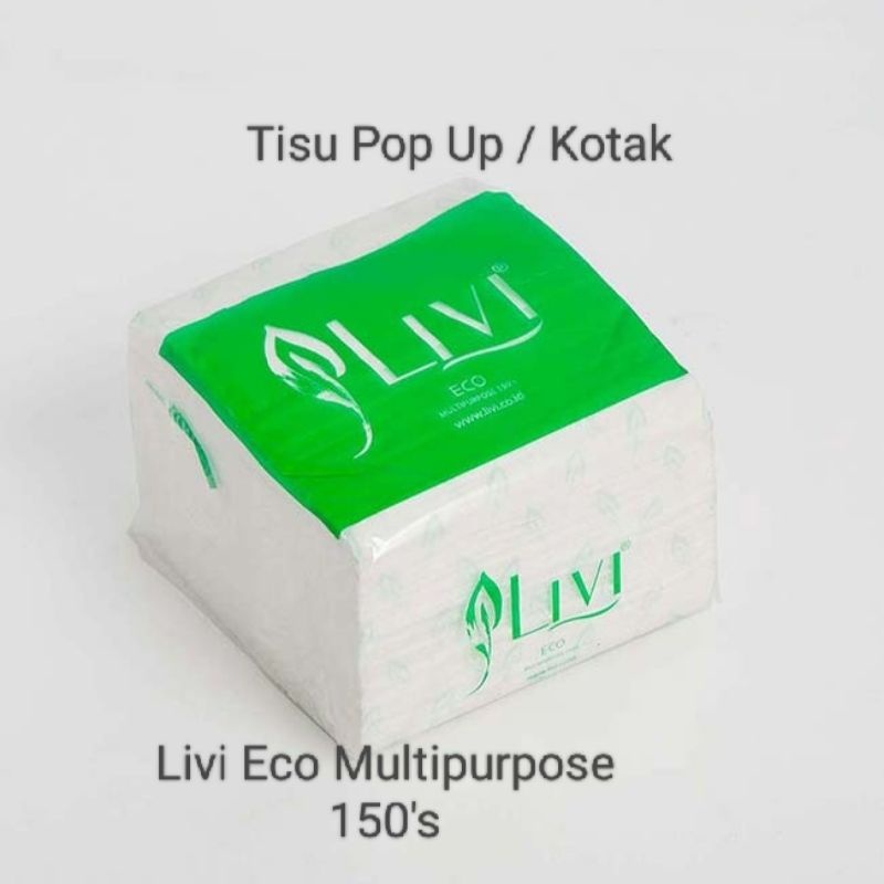 LIVI ECO MULTI PURPOSE TISSUE POP UP  NAPKIN