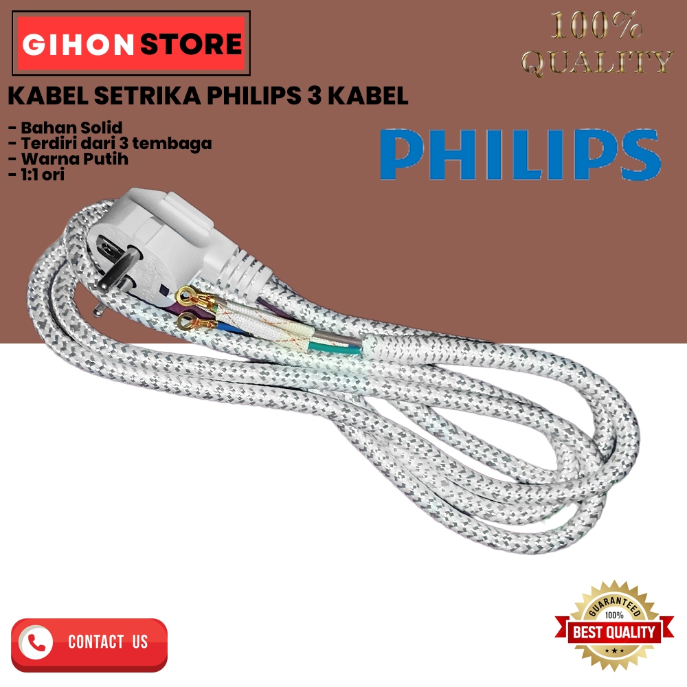 Kabel Setrika Philips 3 Kabel