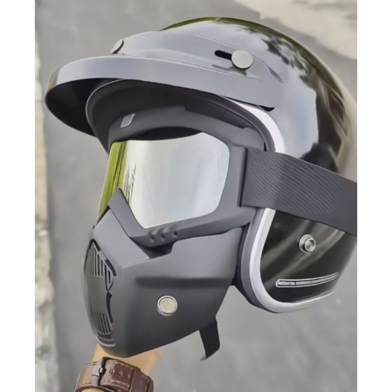 goggle mask topeng kacamata google mask tactical penutup wajah helm motor