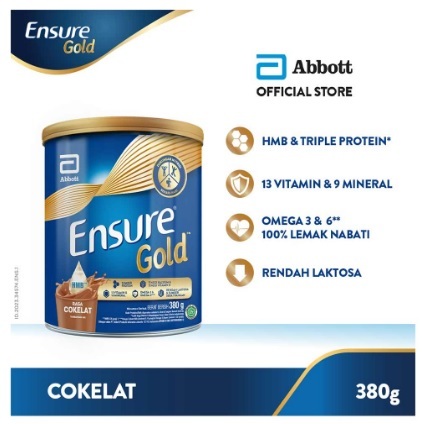 

Ensure Gold Susu Bubuk Nutrisi Dewasa Coklat 380 g