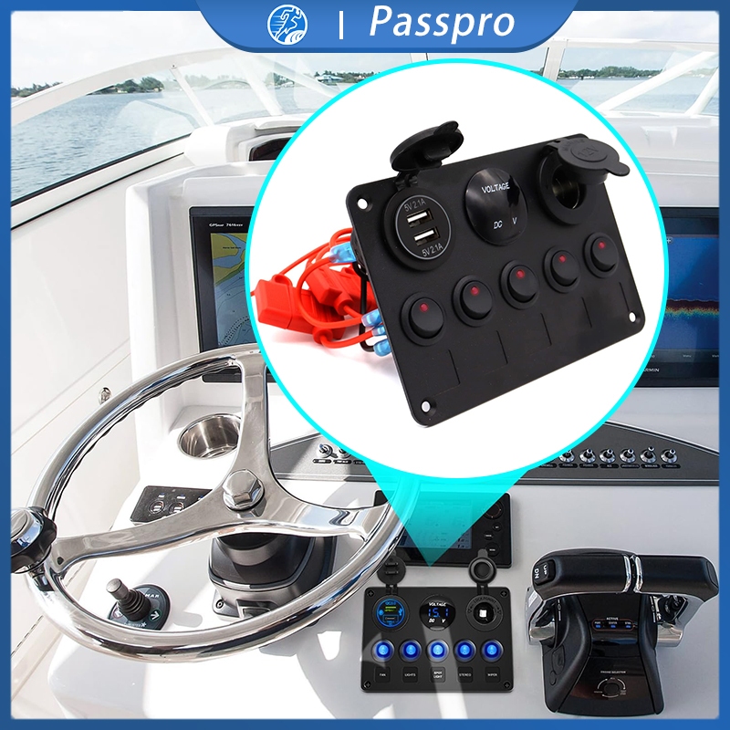 Panel Saklar Mobil Universal 12v 24v Paket Saklar Lampu 5 Tombol