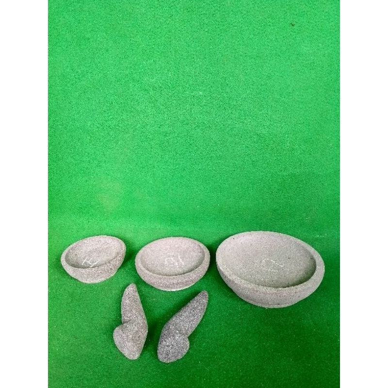 Cobek batu kali asli