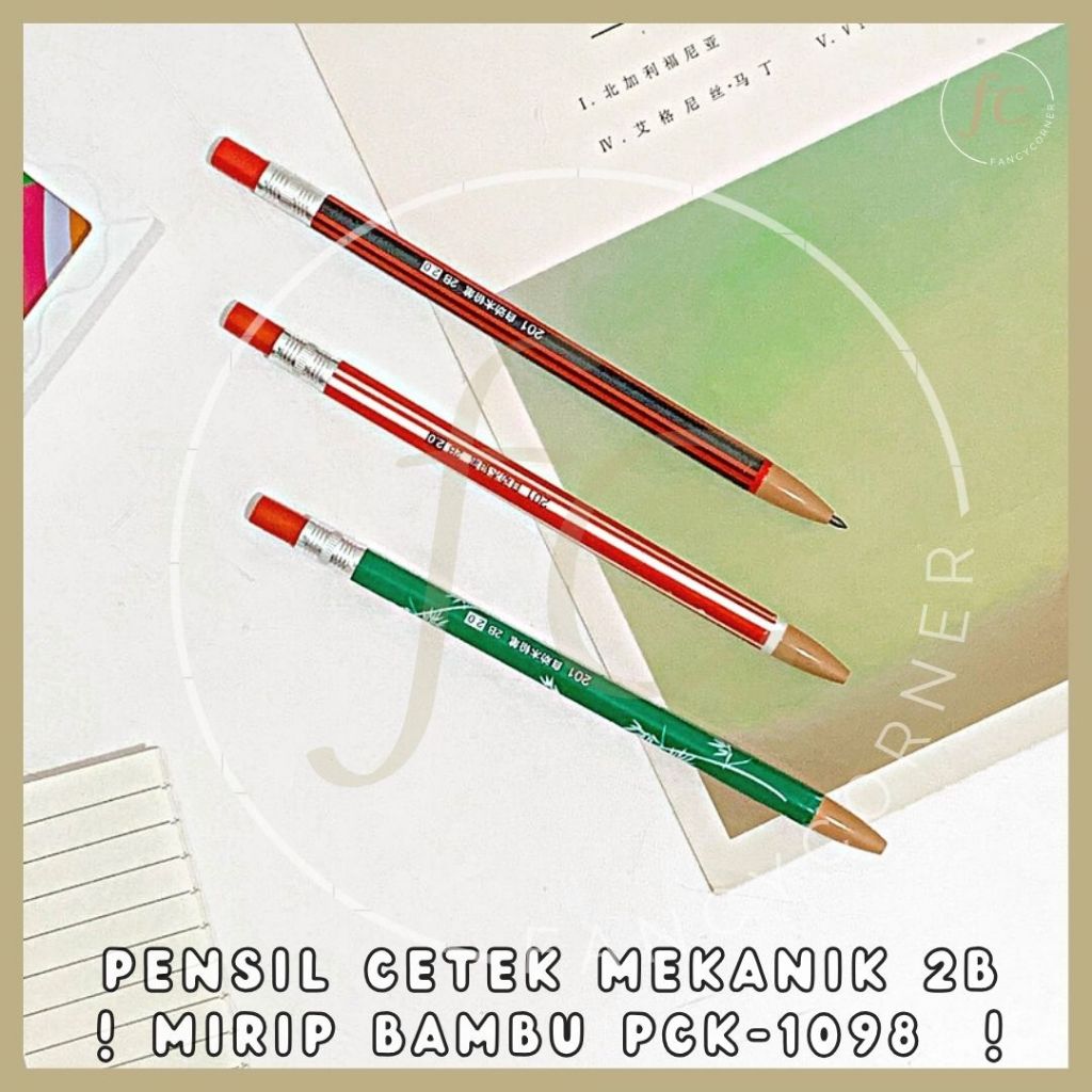

Pensil Cetek Mekanik 2B Premium Lead Tebal 2 mm Mechanical Pencil Mirip Grafit Kayu Bambu PCK-1098 ATK Alat Tulis Hadiah Bingkisan Kado Anak Sekolah Harga Grosir Ready COD