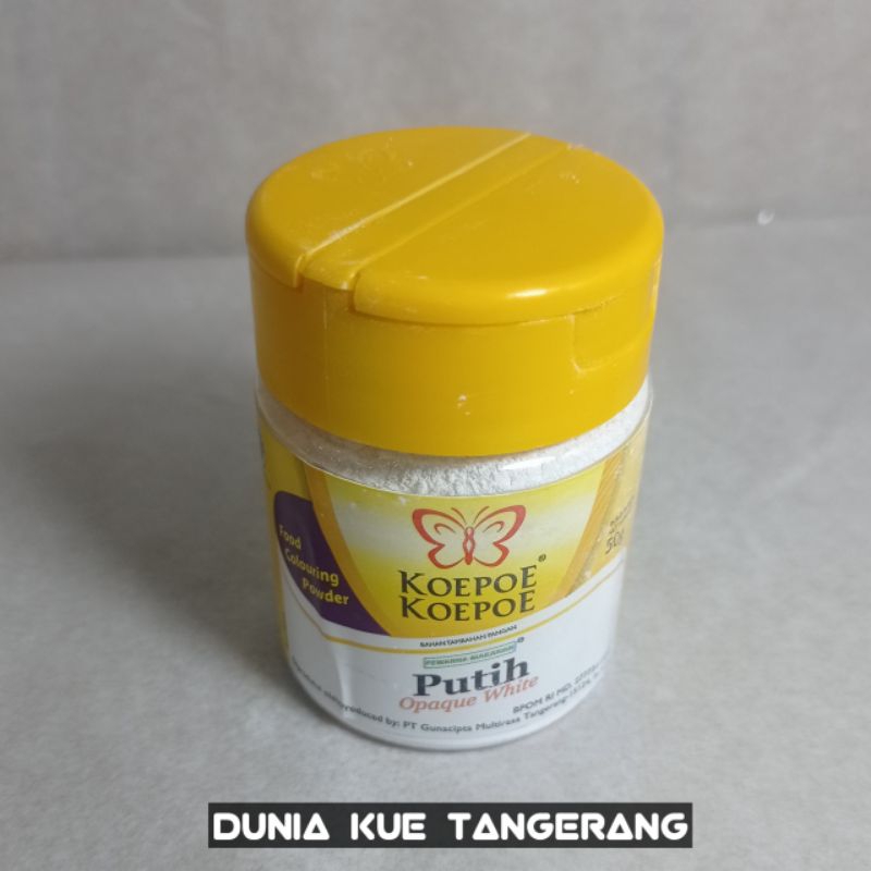 

Pewarna makanan putih / putih kupu-kupu 50gr (Opaque White)