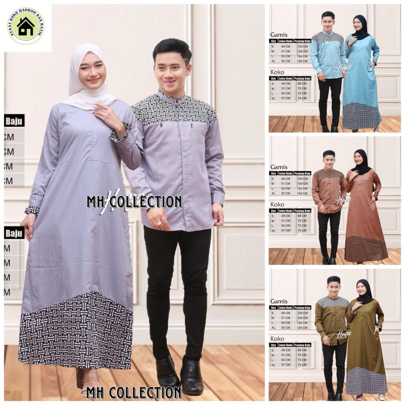 TERMURAH BISA PISAH - BAJU DAN GAMIS COUPLE KELUARGA / KOKO COUPLE AYAH DAN IBU / BAJU COUPLE PASANG