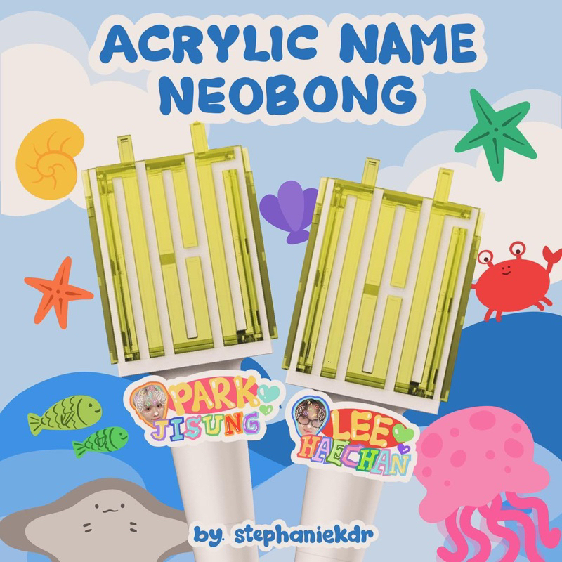 [ DECO LIGHSTICK NCT ] gantungan kunci acrylic name nct lighstick nct 127 nct dream charm