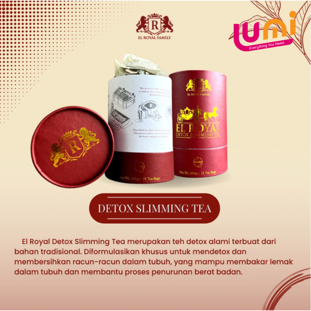 El Royal Detox Slimming Tea (Merah) Original Premium