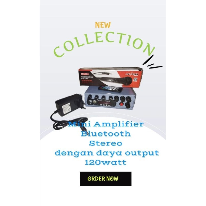 Mini Amplifier Bluetooth Karaoke Stereo rakitan Class-D