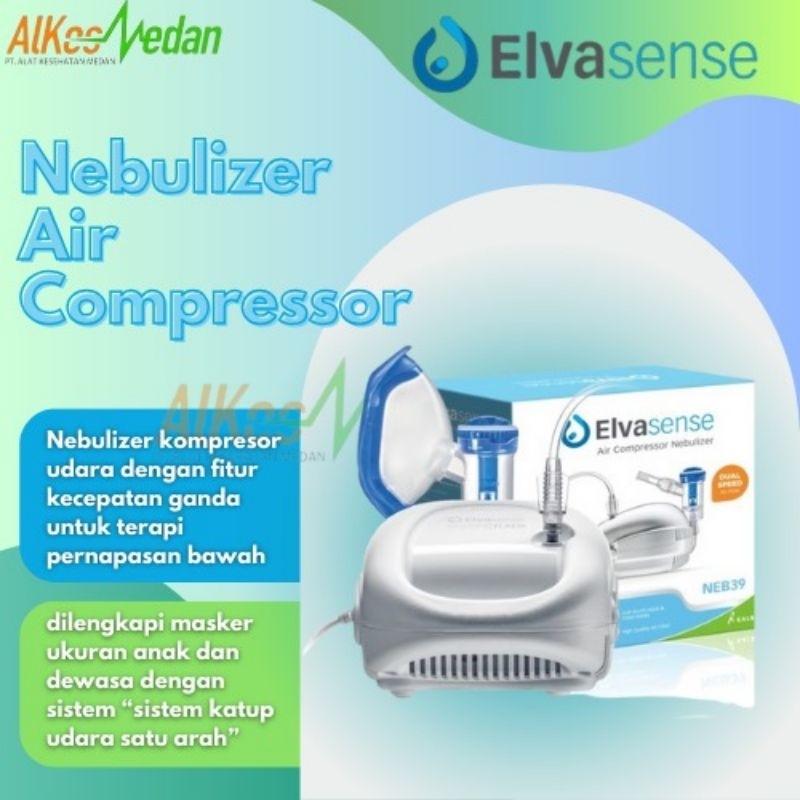 NEBULIZER AIR COMPRESSOR ELVASENSE NEB39 ALKES MEDAN ALAT KESEHATAN MEDAN
