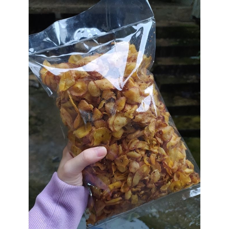 

kripik singkong khas pinoh 500gram pedes original (parut tipis)
