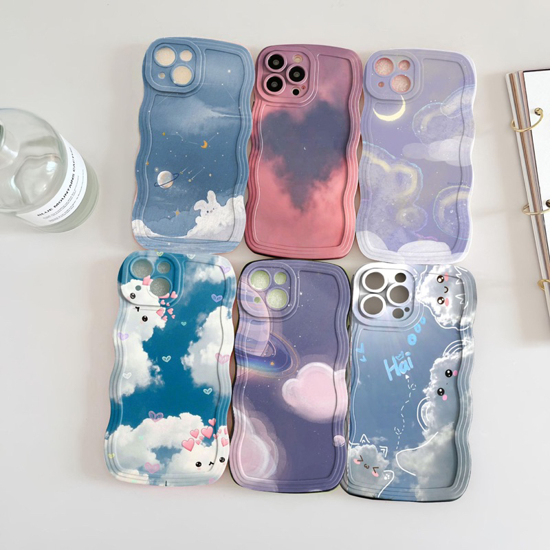 CASE GELOMBANG AWAN CUTE COCOK UNTUK TIPE REDMI NOTE 5APRIME REDMI 8/8A PRO REDMI 9A REDMI 9C REDMI 