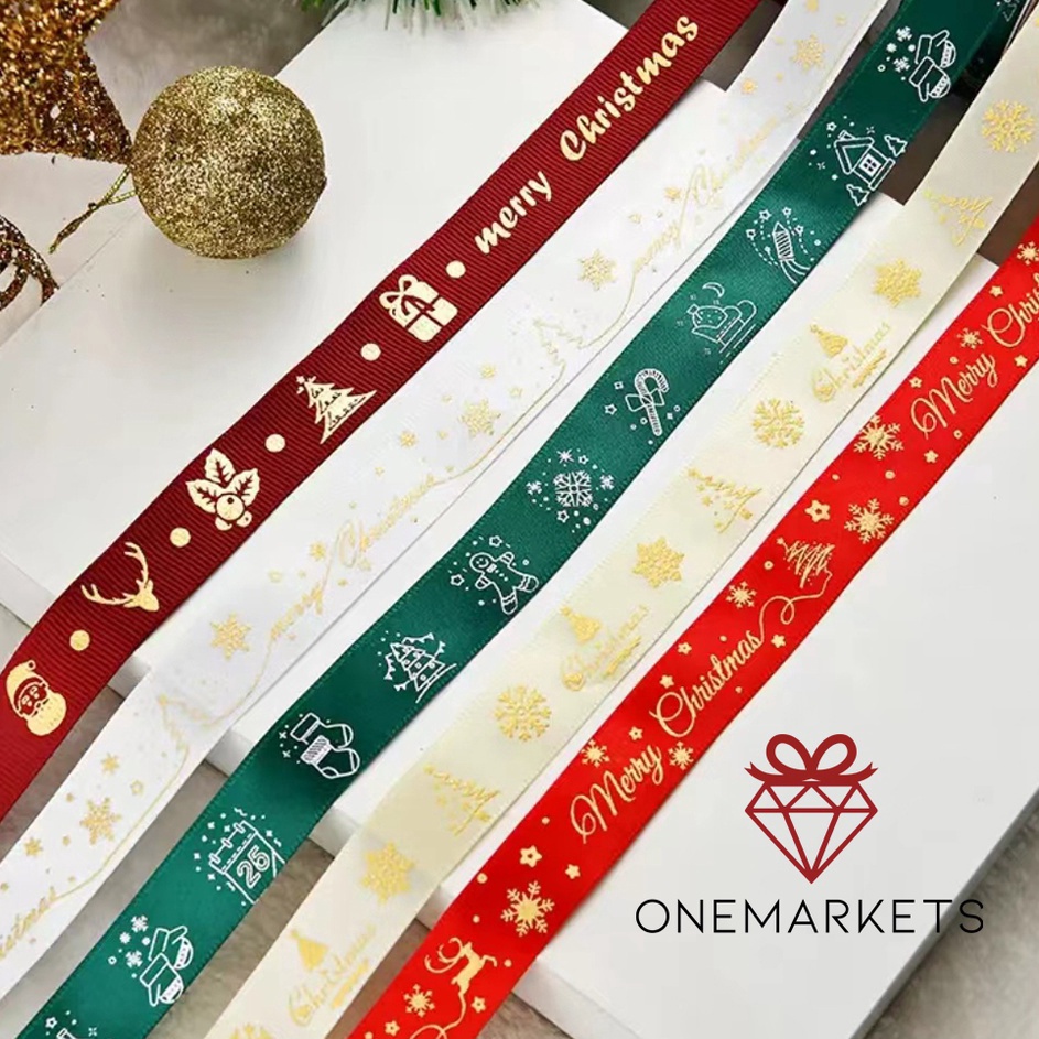 

Hanya Untuk Anda 1 ROLL Pita Natal 25cm Ribbon Premium Christmas PS11