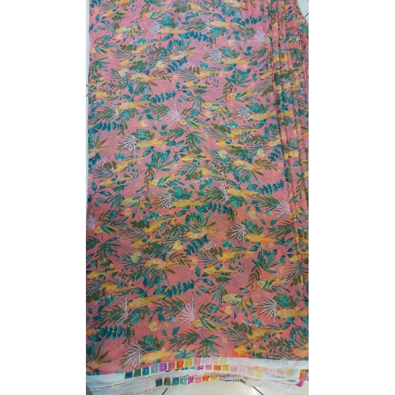 Kain chiffon ceruty motif,bahan sifon ceruti printing eceran