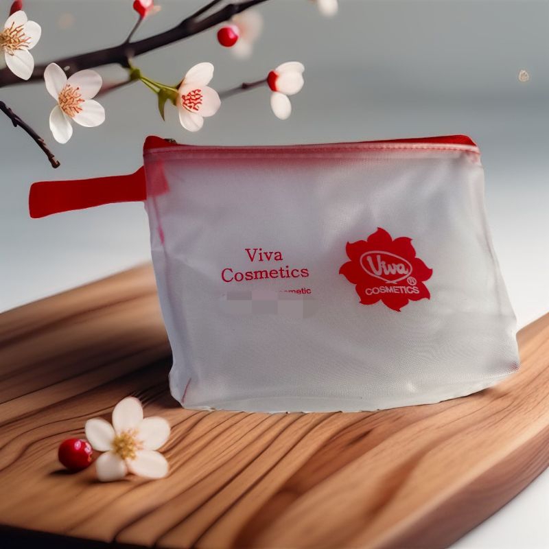 Pouch Makeup Transparan Anti Air Plastik Mika Custom