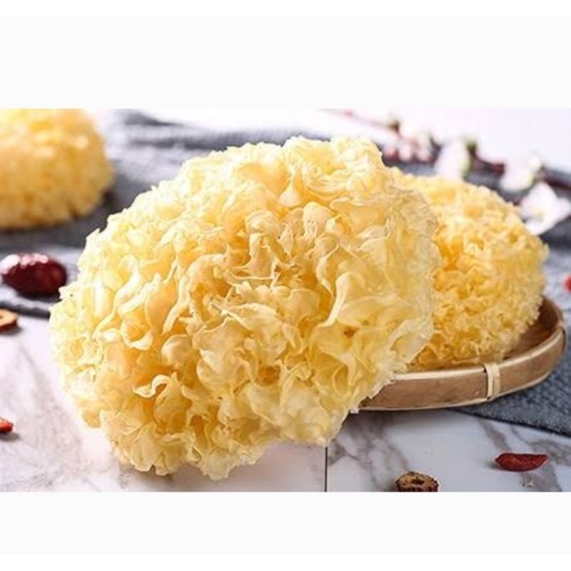 

100gr Herbal Xue Bai Mu Er 雪白木耳 Tremella Fuciformis Jamur Putih White Fungus Premium Grade