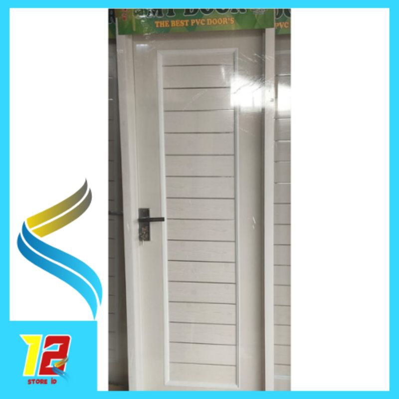 Pintu PVC Kamar Mandi Minimalis Full Panel Mydoor Kunci Engkol