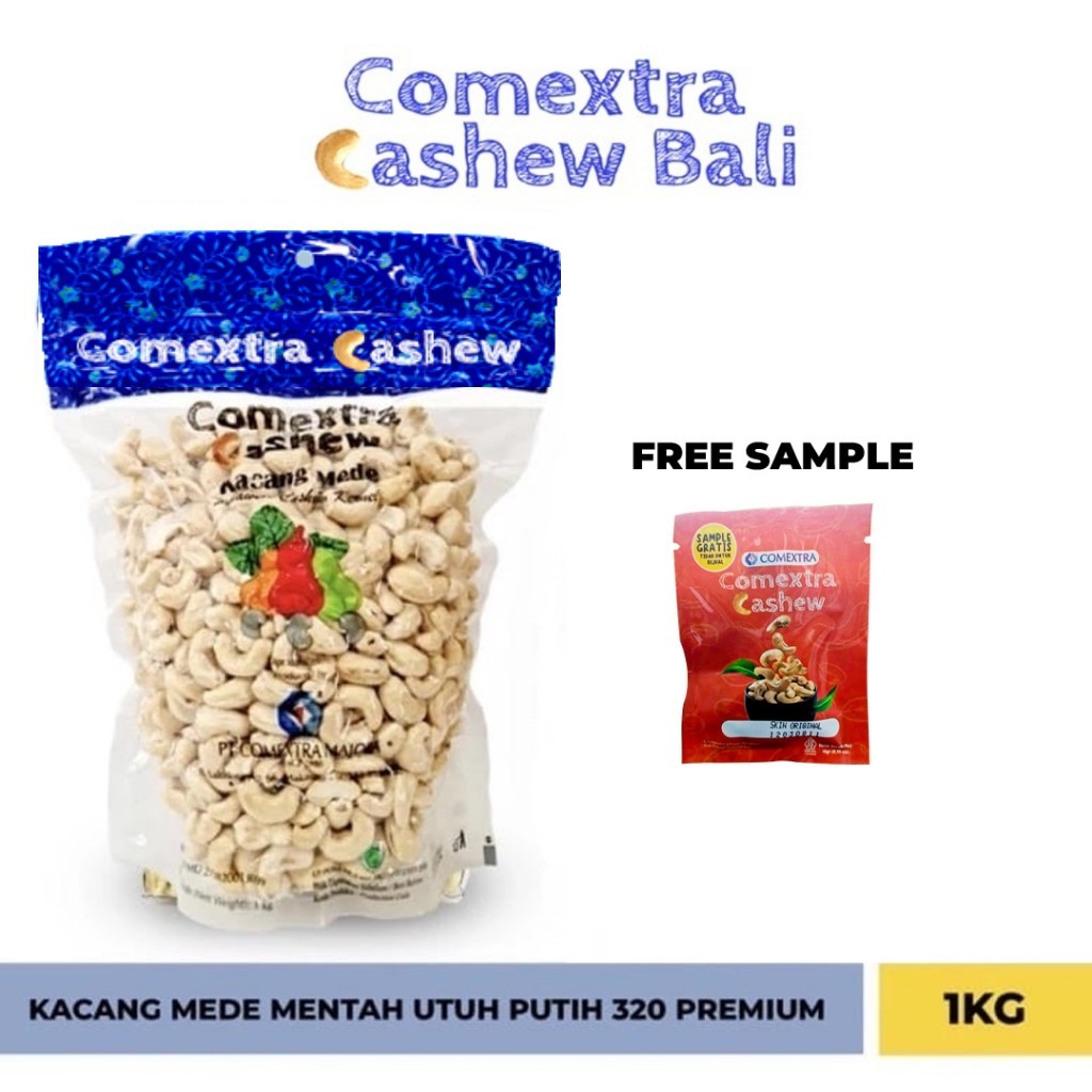 

Kacang Mede Comextra Mentah Utuh Putih 320 Premium 1 Kg - Cashew Mete Mente (Bali)