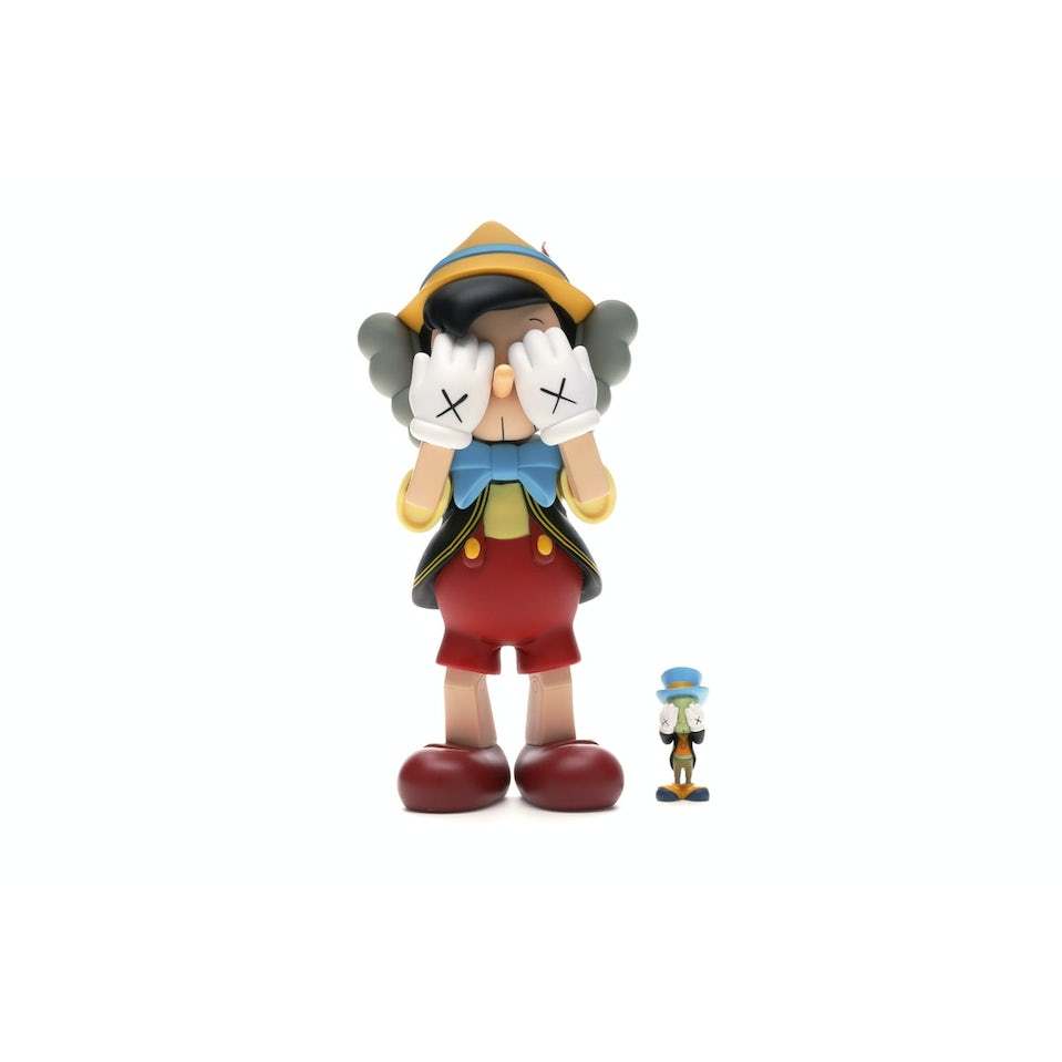 Dekorasi Patung Bearbrick Pinocchio and Jiminy / Designer Toys Icons