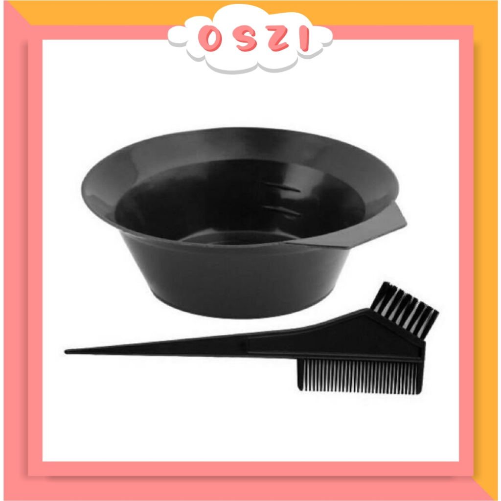 ❄ OSZI ❄ Mangkuk Cat Rambut + Sisir Semir / Wadah Mangkok Tempat Mewarnai Rambut Salon Professional 