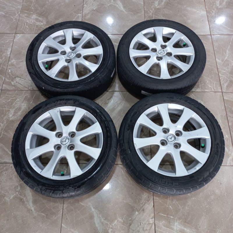 VELG SECOND | STANDAR MAZDA2 R15 PCD 4X100 + BAN 185/55 R15 SECOND