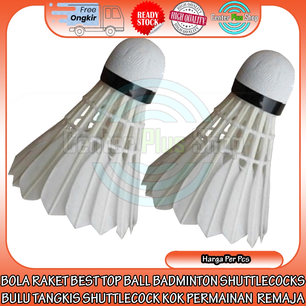 Slop Per Pcs Bola Badminton Shuttlecocks Bulu Tangkis Tepuk Angsa Gabus Shutel Coks Raket Reket Olah