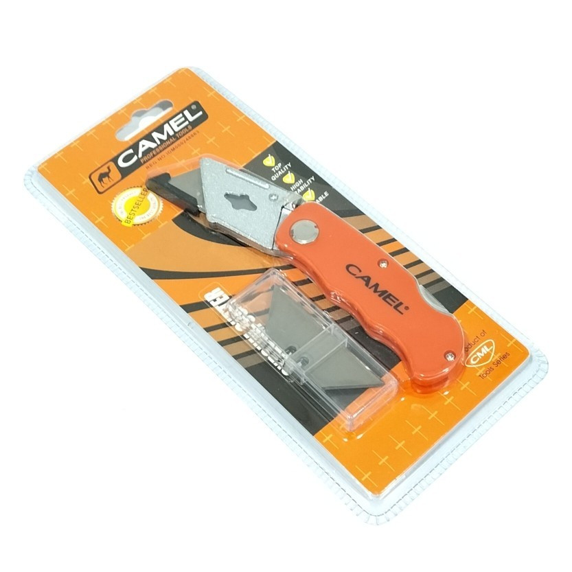 

Cutter Pisau Lipat Camel + Isi cutter Pisau Karter