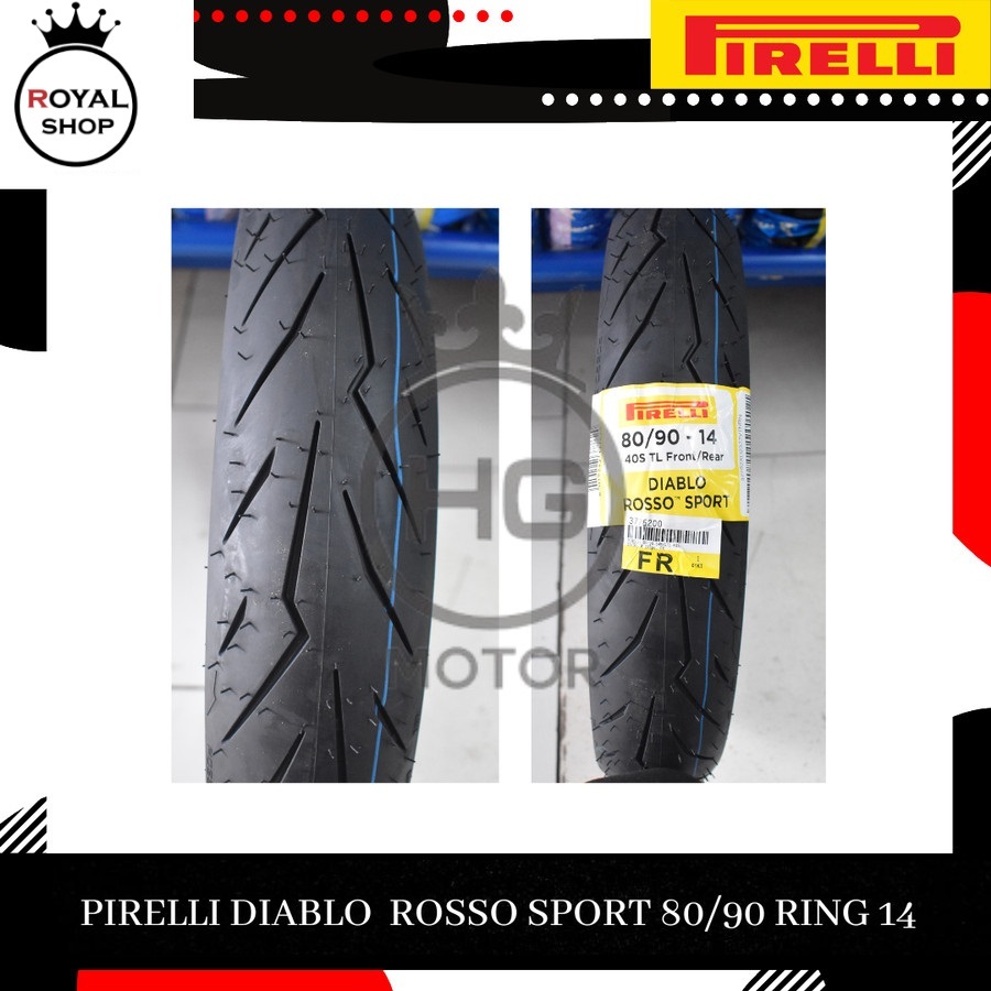 Ban Pirelli Diablo Rosso Sport 80 90 /90-14 Motor Matic Mio Beat Vario
