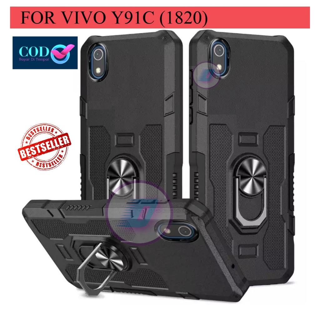 Case Vivo Y91C (1820) Casing Hard Case Ring Armor Robot Case Kickstand Hybrid/Hit Ring Case Holder P