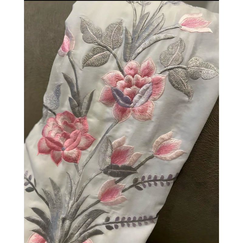 FIESTA MUKENA BORDIR PREMIUM SOORI SERIES~ PEARL WHITE (JM050)