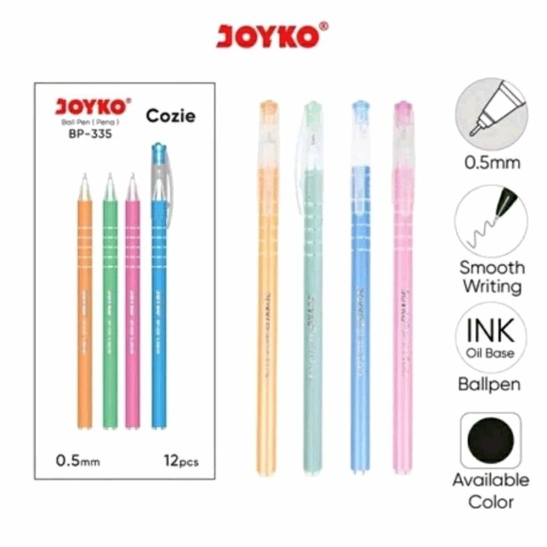 

Pulpen Joyko BP-335 Cozie 0,5mm (isi 12pcs)
