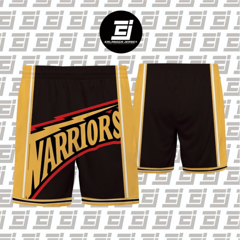 Celana Basket Warriors Full print Celana basket santai Celana basket Keren