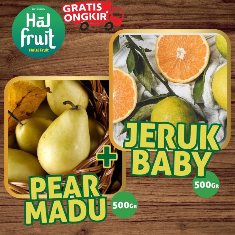 

Pear Madu 500 Gram + Jeruk Baby 500 Gram Paket Hemat HalFruit