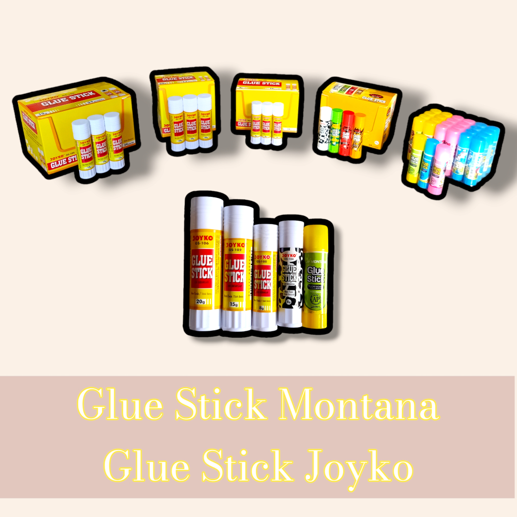 

Glue Stick || Lem Stik Kertas Batang || Glue Stick Joyko || Glue Stick Montana || Lem Stik Kertas Montana (Pack)