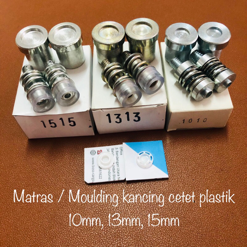 RB Matras kancing cetet plastik 10mm / matras kancing snap plastik 13mm / moulding kancing cetet
