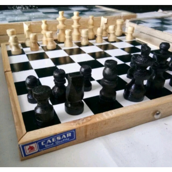 Catur kayu ukuran besar papan catur skak kayu ukuran XL