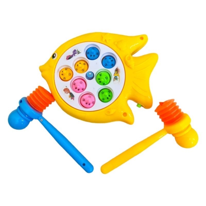 Mainan Anak Funny Toy Ikan Palu Pukul Bentuk Ikan Mainan Anak Edukasi