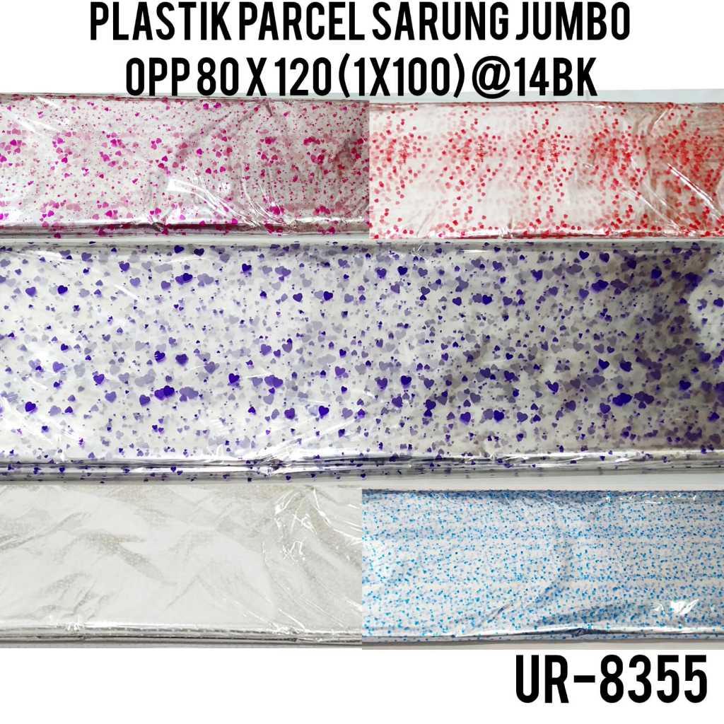 

8355/PLASTIK PARCEL SARUNG JUMBO UK 80X120/BUNGKUS KADO/PLASTIK KADO