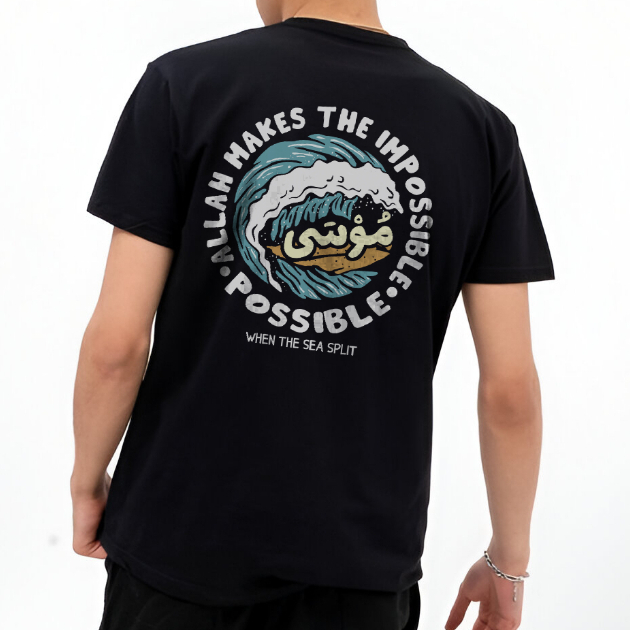 Kaos Dakwah Islami Nabi Musa When The Sea Split Katun 30s