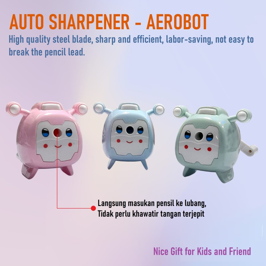 

Serutan Pensil Putar / Rautan Meja Putar / Auto Pencil Sharpener 906