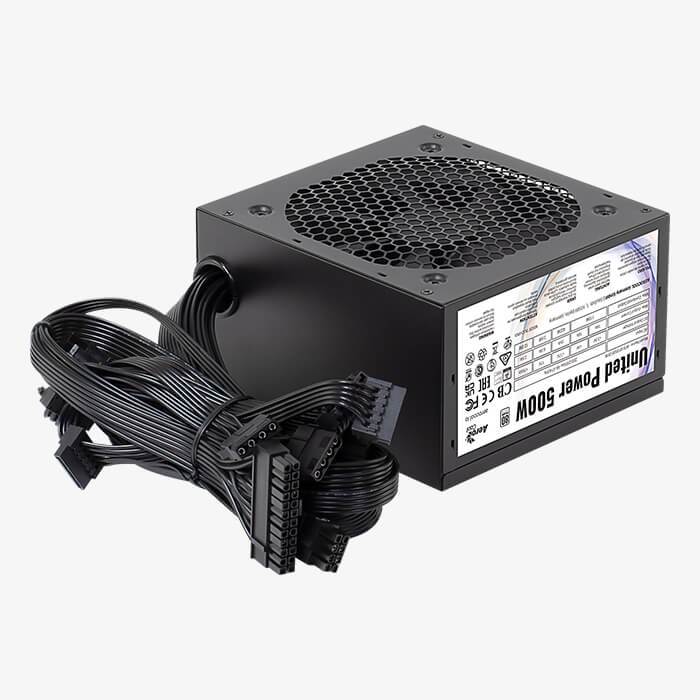 Aerocool United 500W PSU Power Supply Powersupply 500 Watt 80+