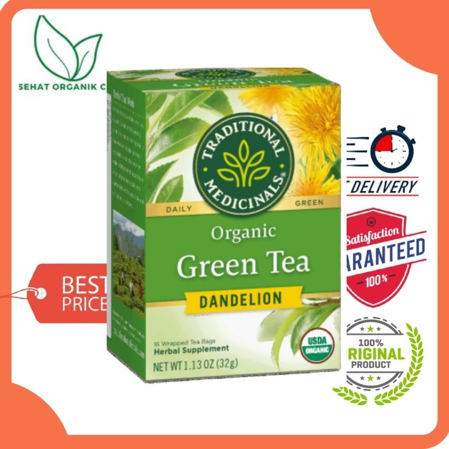 

Traditional Medicinals Green Tea Dandelion Teh 1 Sachet