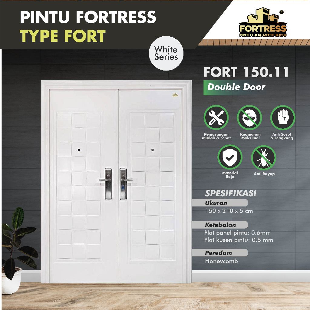 PINTU BAJA FORTRESS 150.11 / TYPE FORT / PINTU BAJA / PINTU RUMAH 150 CM