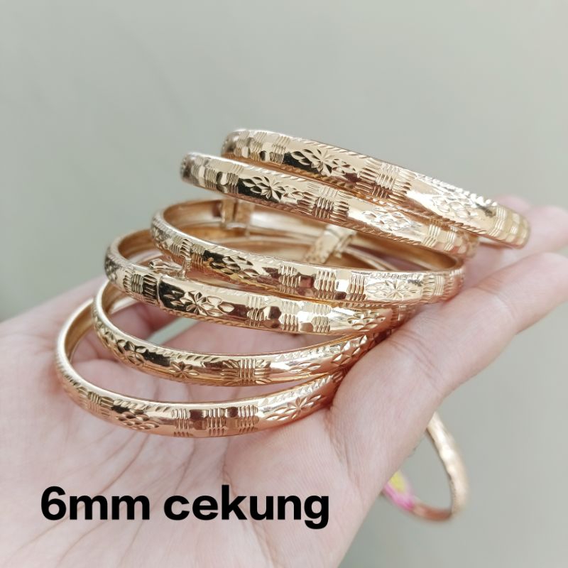 (Satuan) Gelang bangkok wanita Swasa kuning selamanya (aksesoris perhiasan)
