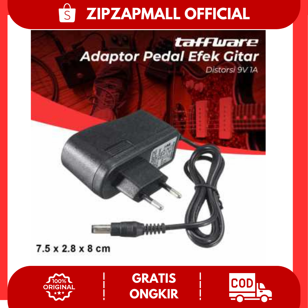 Adaptor Pedal Efek Gitar Distorsi 9V 1A 5mm / Adaptor Gitar Listrik Ampli Akustik Zoom Efek Gitar Li
