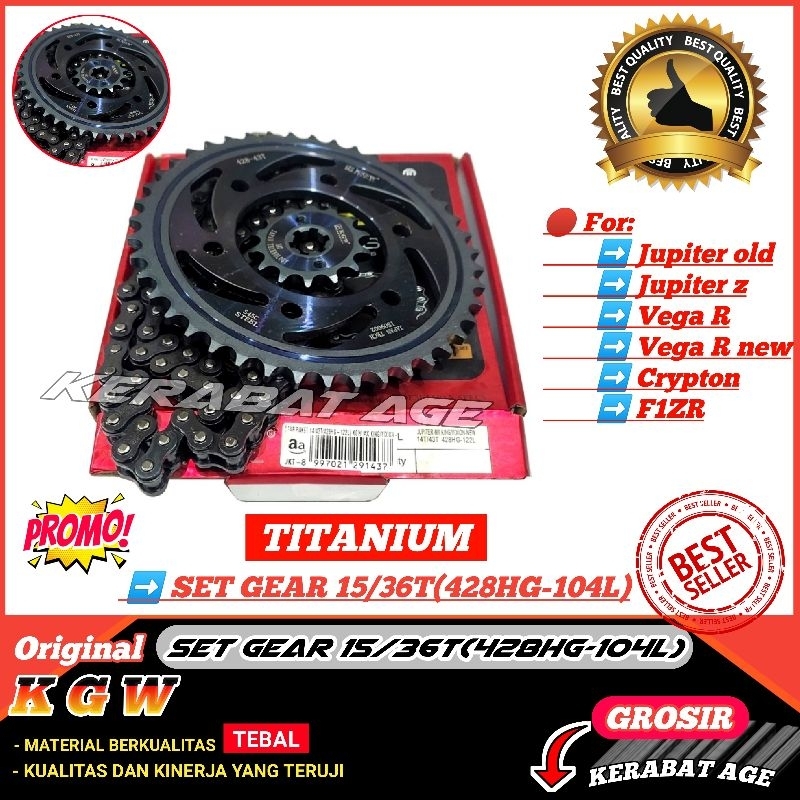 GIR GEAR SET TITANIUM MOTOR JUPITER Z ORIGINAL