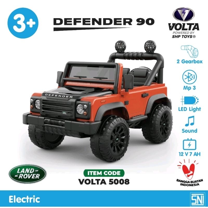 Mainan Mobil Anak Aki Remote Control Volta 5008 Land Rover Defender 90 SHP TOYS